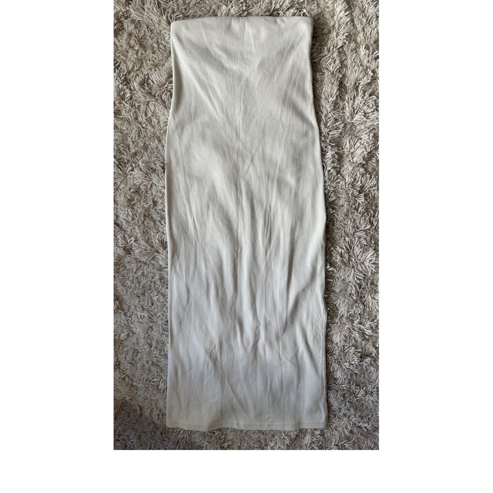 Old Navy Tan Strapless Bodycon Dress